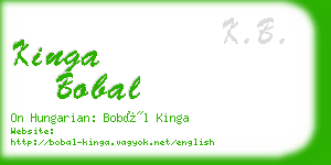 kinga bobal business card